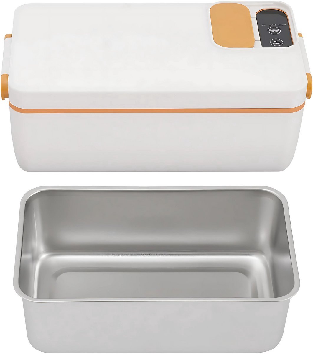 Saphly Elektrische Lunchbox Oranje - Draagbaar en Inclusief Geïsoleerde Tas - Voor Onderweg, Kantoor en School