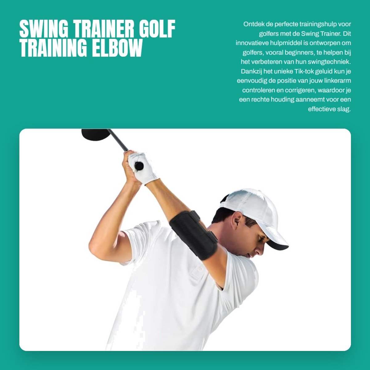 Dailygoods- Swing Trainer - Elleboog Corrector - Golf Trainer - Lichtgewicht Nylon - Alarmfunctie - Versterkt Swingkracht - Golftrainer