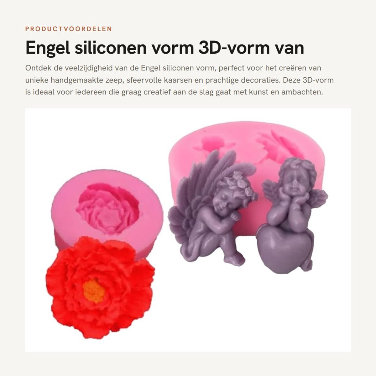 Dailygoods- Siliconen Vorm - 3D-vorm voor Kaarsen/Zeep - Gietvorm - Decoratie - Herbruikba
