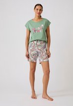 Damart - Pyjama T-shirt van puur katoen - Dames - Groen - 42-44 (M)