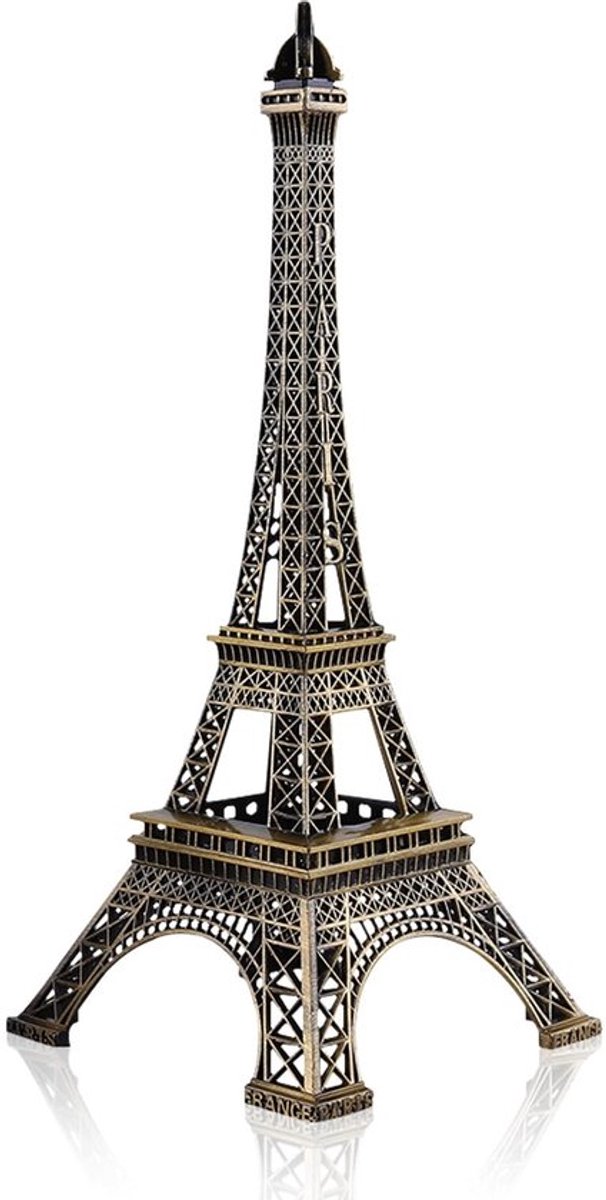 Eiffeltoren Standbeeld Decor Brons Metaal - Replica Iron Craft Architectuur Model