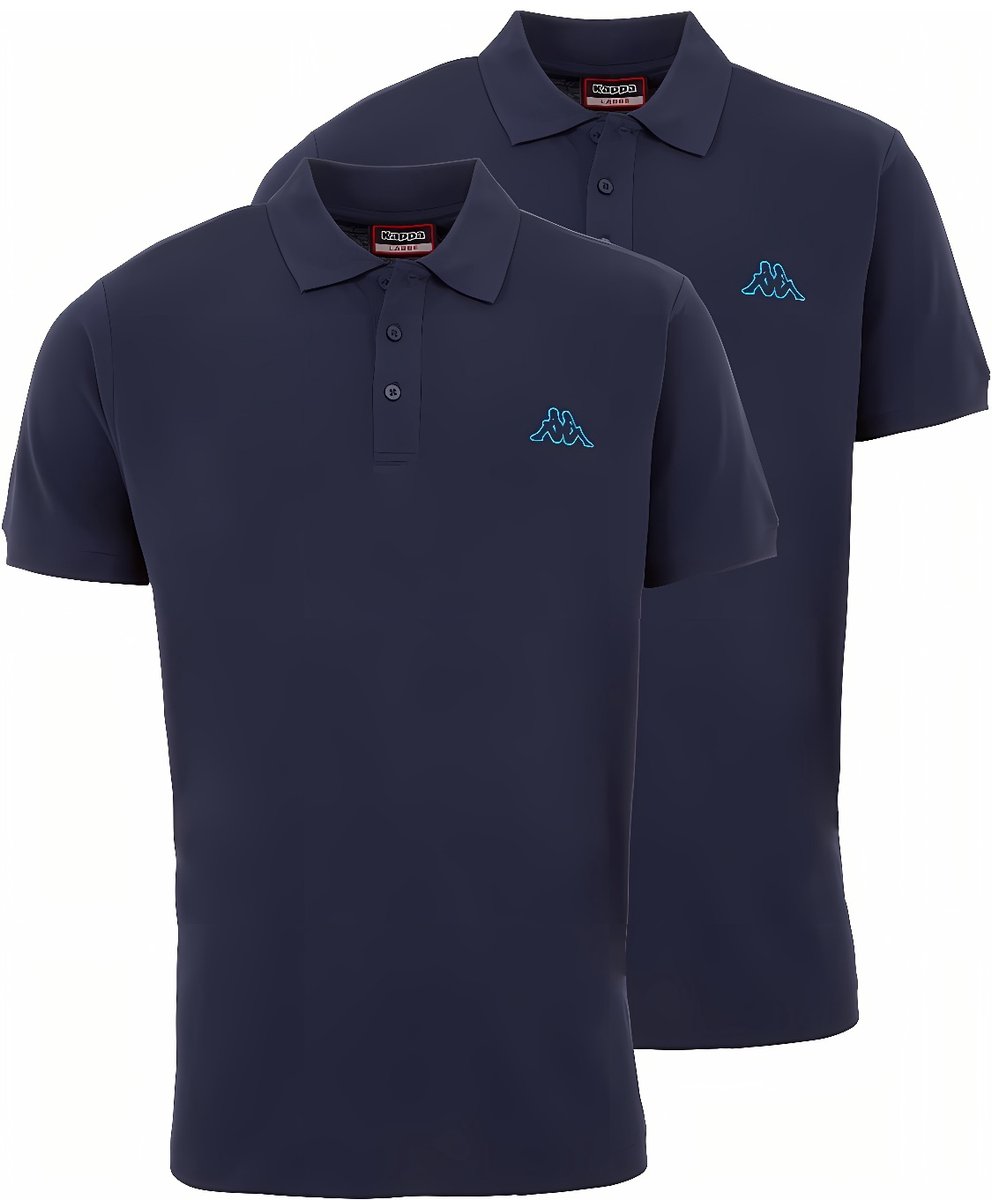 Kappa herenpoloshirt Venist Men set van 2 stuks 707468 Dress XXL 19-4024-jurkje Blues