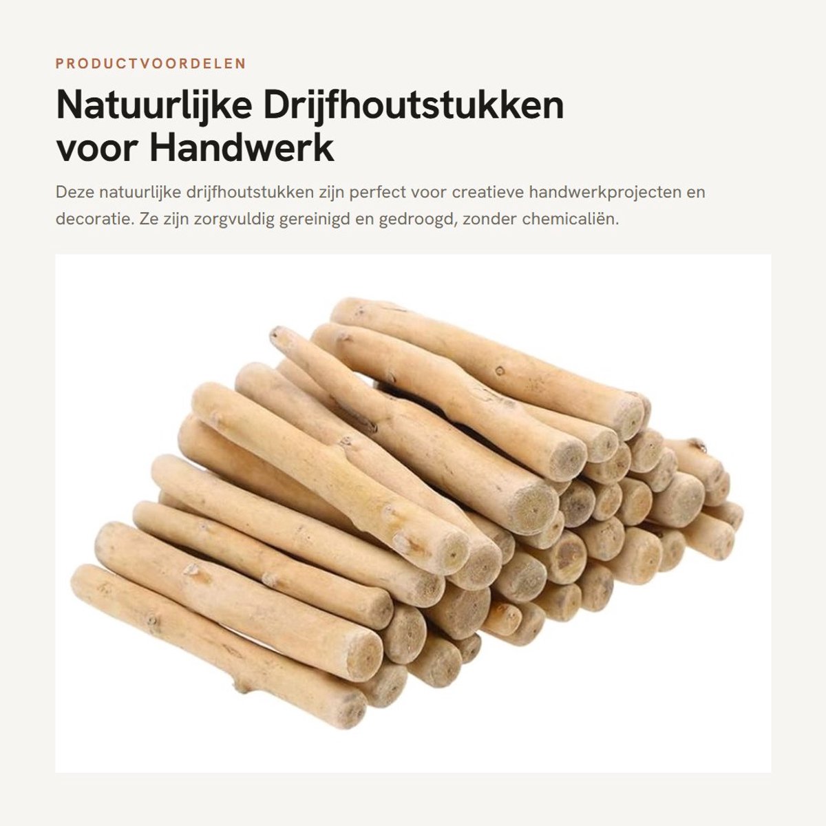 Dailygoods- Drijfhout Natuurlijke Stukken 500 g - Houten Stokken - Decoratie - Doe-het-zel