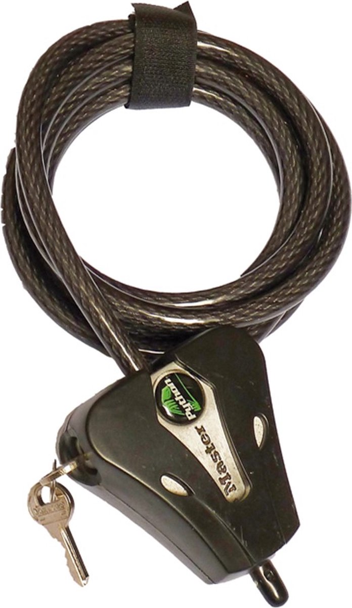 Masterlock Adjustable cable 1.80m x ~ 8mm - braided steel - 2 keys - 8418EURD