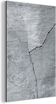 Décoration murale Métal - Peinture Aluminium - Béton - Grijs - Crack - 120x180 cm