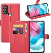 Motorola Moto G60s Hoesje - MobyDefend Kunstleren Wallet Book Case - Rood - GSM Hoesje - Telefoonhoesje Geschikt Voor: Motorola Moto G60s