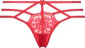 Hunkemöller Dames Lingerie String Eve  - Rood - maat XL