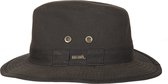 Hatland - Stoffen hoed voor heren - Sanbourne - Bruin - maat L (59CM)
