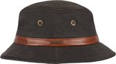 Hatland - Bucket hat voor heren - Whitman - Bruin - maat L (59CM)