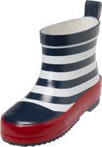 Playshoes - Regenlaarzen met halve schacht voor kinderen - Maritime - Marineblauw/Wit - maat 24EU