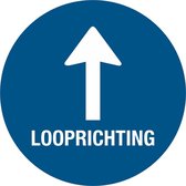 Vloersticker looprichting tekst - Ø 200 mm