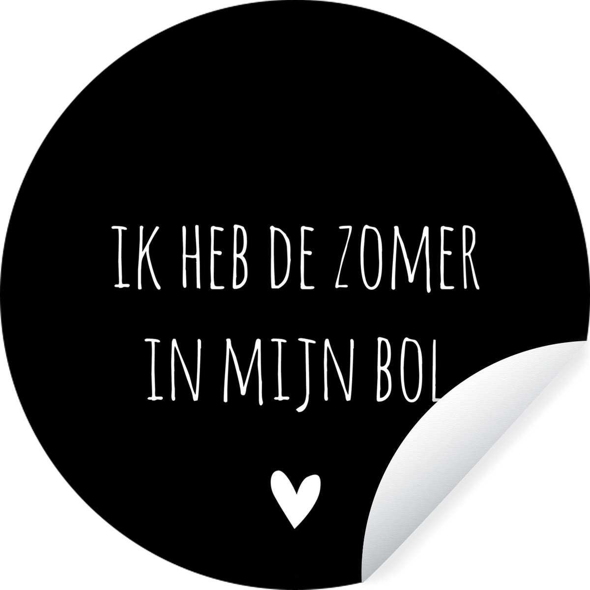 WallCircle - Muurstickers - Behangcirkel - Quotes - Ik heb de zomer in