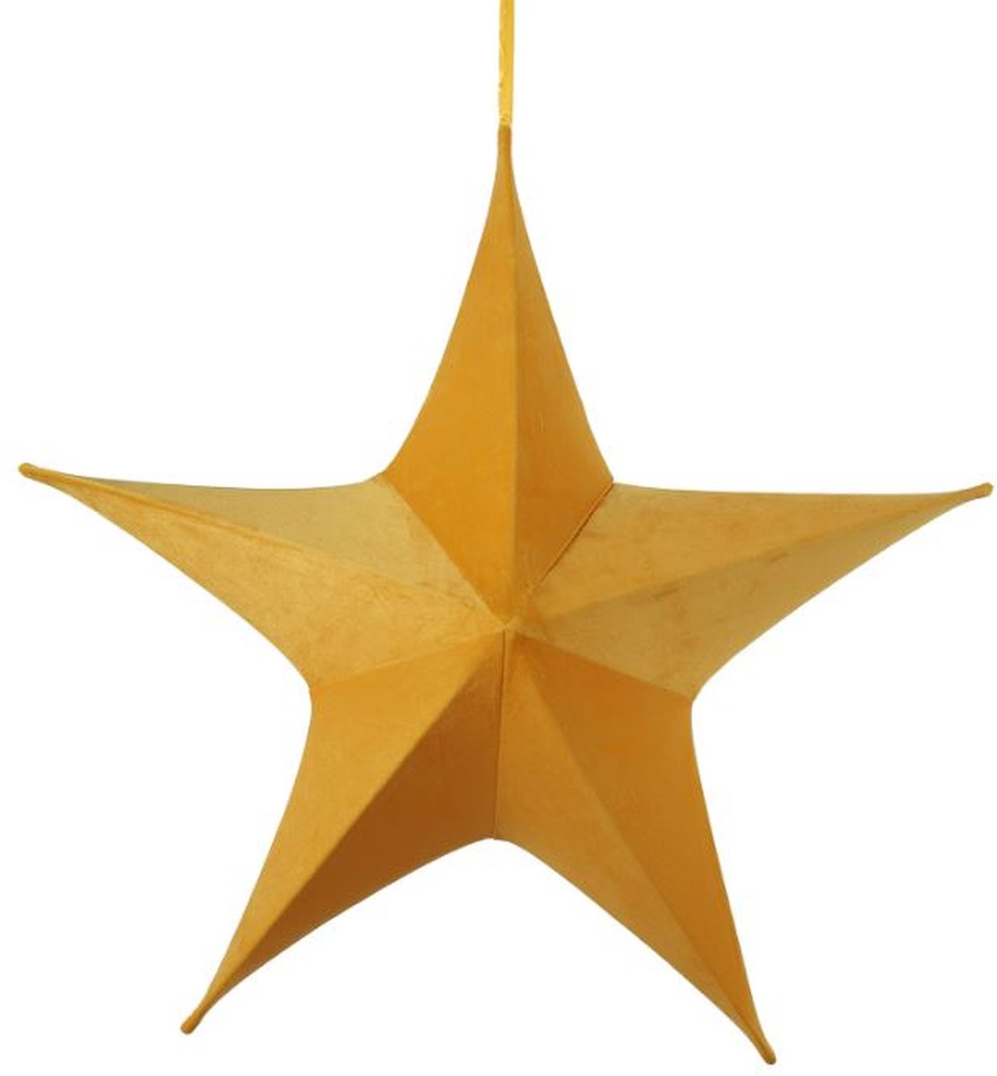 Non-branded Kersthanger Maria Ster 65 Cm Fluweel Donkergeel