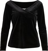 Vila Trui Vioelle Off Shoulder L/s Top 14067736 Black Dames Maat - S