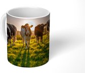 Mok - Koffiemok - Koe - Gras - Zon - Mokken - 350 ML - Beker - Koffiemokken - Theemok