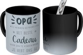 Magische Mok - Foto op Warmte Mokken - Koffiemok - Vaderdag - Opa - Spreuken - Het beste cadeau - Quote - Magic Mok - Beker - 350 ML - Theemok - Mok met tekst