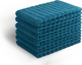 Bol.com Seashell Wave Gastendoekjes - Mozaiek blauw - 6 stuks - 30x50cm - Premium aanbieding