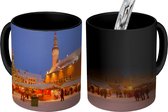 Magische Mok - Foto op Warmte Mok - Een kerstmarkt in het Stadshart van Tallinn - 350 ML - Kerst Cadeau - Kerst Cadeautjes - Kerstcadeau Man - Kerstcadeau Vrouw