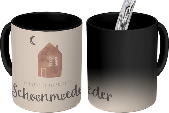 Magische Mok - Foto op Warmte Mokken - Koffiemok - Mama - Schoonmoeder - Moederdag cadeautje - Spreuken - Magic Mok - Beker - 350 ML - Theemok - Mok met tekst