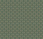 GLITTER WAAIER BEHANG | Art Deco - groen goud - A.S. Création Trendwall 2