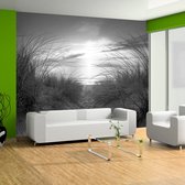 Zelfklevend fotobehang - Strand in zwart-wit, 8 maten, premium print