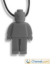 Bijtketting Lego Poppetje Kauwketting | Lego Mannetje | Donkergrijs (Sterker) | Chewel ®