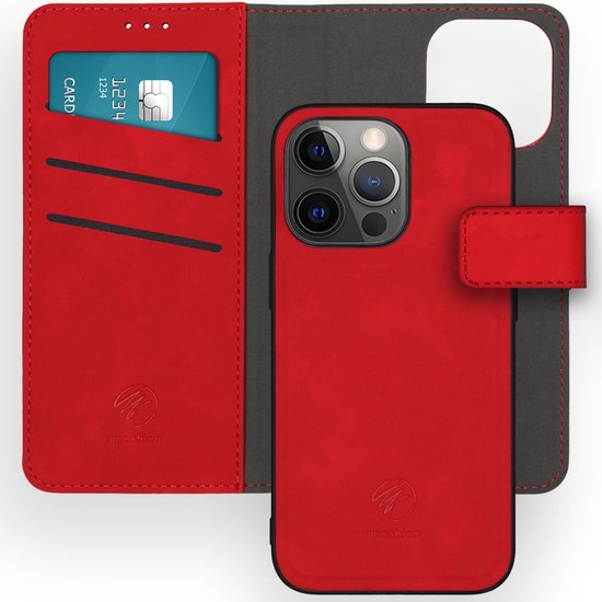 iMoshion Hoesje Geschikt voor iPhone 13 Pro Hoesje Met Pasjeshouder - iMoshion Uitneembare 2-in-1 Luxe Bookcase - Rood