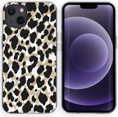 iMoshion Design voor de iPhone 13 hoesje - Luipaard - Goud / Zwart