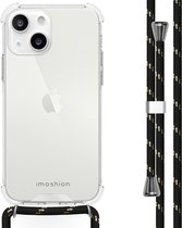 iMoshion Backcover met koord iPhone 13 hoesje - Zwart / Goud