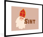 Fotolijst incl. Poster - Sinterklaas - Chocolade - Sint - Kinderen - Jongens - Meisjes - Kind - 80x60 cm - Posterlijst