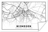 Affiche Plan de la ville - Nimègue - Pays- Nederland - 120x80 cm - Carte