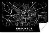 Poster Enschede - Nederland - Zwart - 120x80 cm
