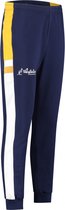 Pantalon met gebreide inzet Blauw