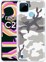 Realme C21Y Hoesje Army Camouflage Grey - Designed by Cazy