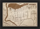 Houten stadskaart van Wormer
