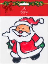 Stop & Look Raamsticker Kerstman 10 X 10 Cm Rood/wit/beige