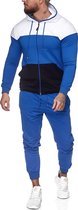 Heren - joggingpak - Wit - Blauw - 1083