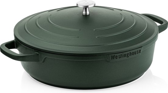 Westinghouse Performance Series - Hapjespan Inductie Met Deksel - 32cm Sauteerpan - Oven Geschikt - Groen