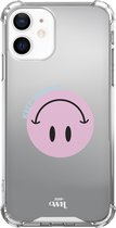 xoxo Wildhearts case voor iPhone 12 - Smiley Pink - xoxo Wildhearts Mirror Cases