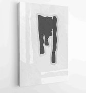 Zwart-wit abstracte muurkunst achtergrond vector 3 - Moderne schilderijen – Verticaal – 1909205689 - 40-30 Vertical