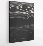 Zwart-wit abstracte muurkunst achtergrond vector 3 - Moderne schilderijen – Verticaal – 1909205647 - 40-30 Vertical