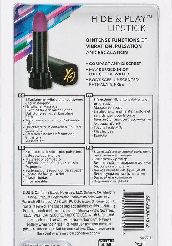 Vibromasseur rouge à lèvres - Violet