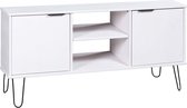 Tv meubel wit massief grenenhout 114,5x39,5x57 cm