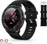 Stenlille Swift Smartwatch – Dames & Heren Horloge – Geschikt voor Apple, Samsung, Huawei, IOS en Android – Activity Tracker – Metalen Bandje - Zwart