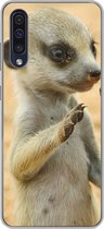 Geschikt voor Samsung Galaxy A50 hoesje - Stokstaartjes - Bruin - Dier - Siliconen Telefoonhoesje