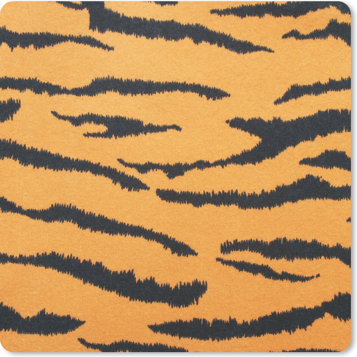 Muismat 30x30 cm - Mousepad Tijgerprint - Bruin - Oranje - Muismatten