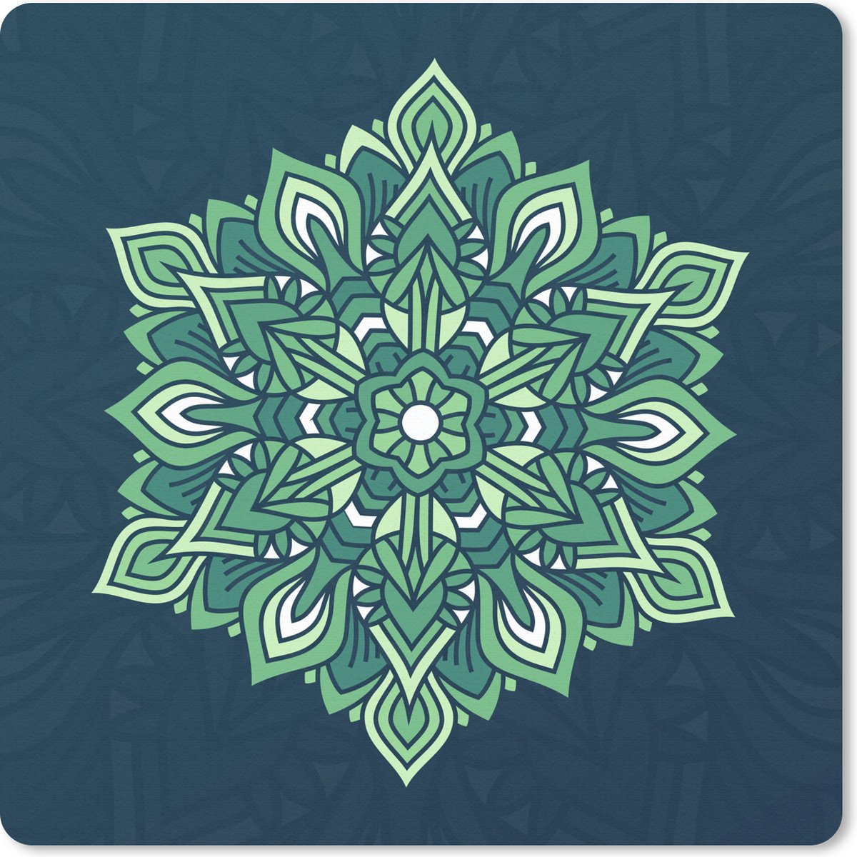 Muismat 30x30 cm - Mousepad Mandala abstract groen - Muismatten
