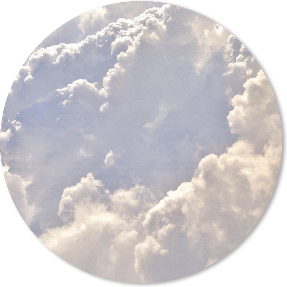 Muismat rond 50x50 cm - Mousepad Weergave van een bewolkte hemel - Ronde muismatten