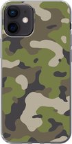 Coque iPhone 12 - Motif camouflage aux couleurs militaires - Siliconen