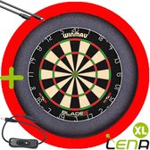 LENA Dartbord Verlichting BASIC XL (Rood ) + Schakelaar + Verlengkabel (2.5m1)